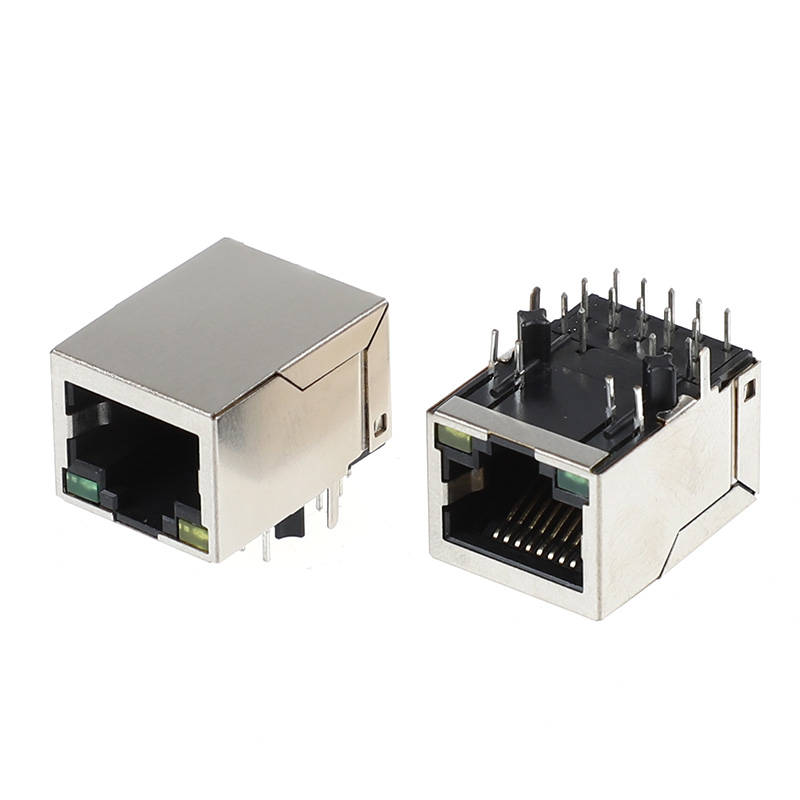 Network socket 8P8C with light